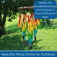 thumbnail image 3 of Blue Handworks Glass Wind Chime Deluxe Rainbow Waterfall Wind Chime for Outside, 3 of 8
