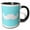Black/White, variant on 3drose, White Mustache on Sky Blue - Ironic Hipster Moustache - Humorous - Fun - Whimsical - Silly - Funny, 11oz Two-tone Yellow Mug