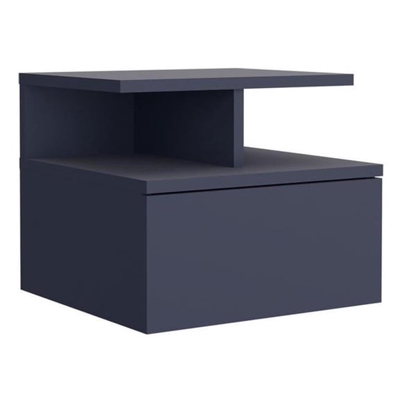 Adele Floating Nightstand Engineered Wood Blue