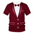 thumbnail image 2 of IWRICH Funny Tuxedo Graphic T-Shirt for Men Novelty Short Sleeve Crewneck Tops Summer Classic Tees M, 2 of 4