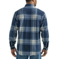 thumbnail image 2 of Wrangler Men's Fleece Buffalo Plaid Relaxed Fit Long Sleeve Shirt, S-3XL, 2 of 3