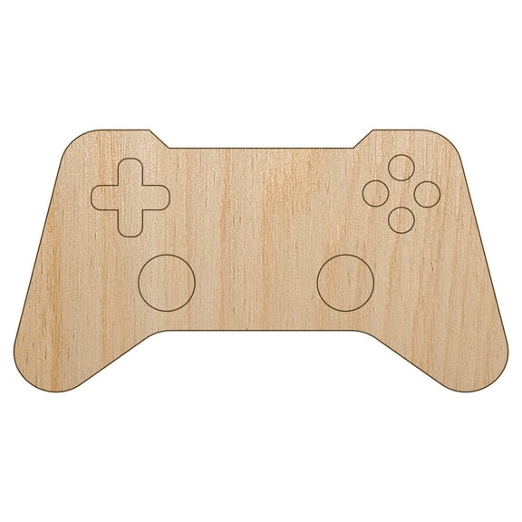 Video Game Controller Icon Wood Shape Unfinished Piece Cutout Craft DIY Projects - 4.70 Inch Size - 1/8 Inch Thick