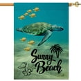 thumbnail image 1 of Thideape SeSea Turtle Summer Beach Houses Flag Double Sided Burlap Outdoor Decor Flags 28 x 40 Inch, 1 of 5