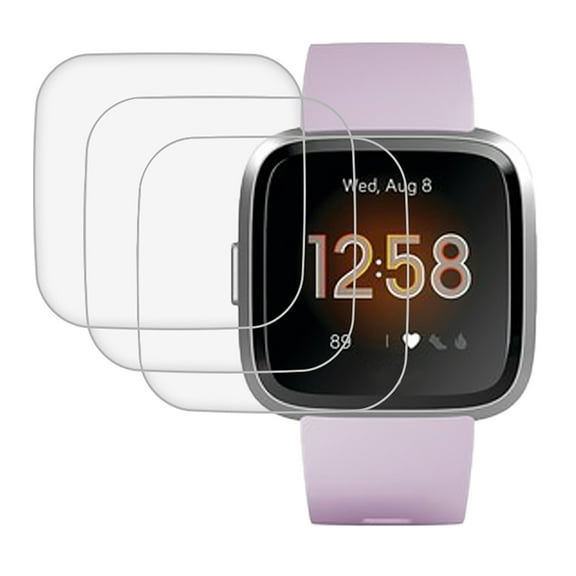 KIQ 3 Pack Regular Tempered Glass Screen Protector for Fitbit Versa