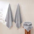 thumbnail image 5 of Modern Threads Aircloud 6-Piece Cotton Adult Bath Towel Set, Gray, 5 of 12