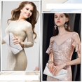 thumbnail image 3 of Bolso de noche BBJinRonjy Bolso de noche con strass plateado satinado, 3 of 7
