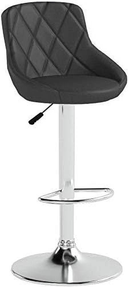 BestOffice Bar Stool with Adjustable Height, Black, Set of 2