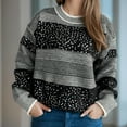 thumbnail image 3 of Juebong Sweater Tops for Women Casual Solid Round Neck Long Sleeve Sweaters Autumn Winter Warm Soft Pullover Blouse Sweatshirts for Teen Girls, 3 of 4