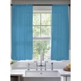 thumbnail image 5 of Blue Semi Sheer Window Curtains 72 Inches Long, Modern Pure Wave Ride Rod Pocket Voile Silky Chiffon Curtain Light Filtering Drapes for Living Room, Kitchen, Bedroom, 52"x72", 2 Panels, 5 of 9