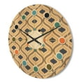 thumbnail image 3 of Designart 'Ornamental Retro Design VII' Mid-Century Modern Wood Wall Clock, 3 of 5