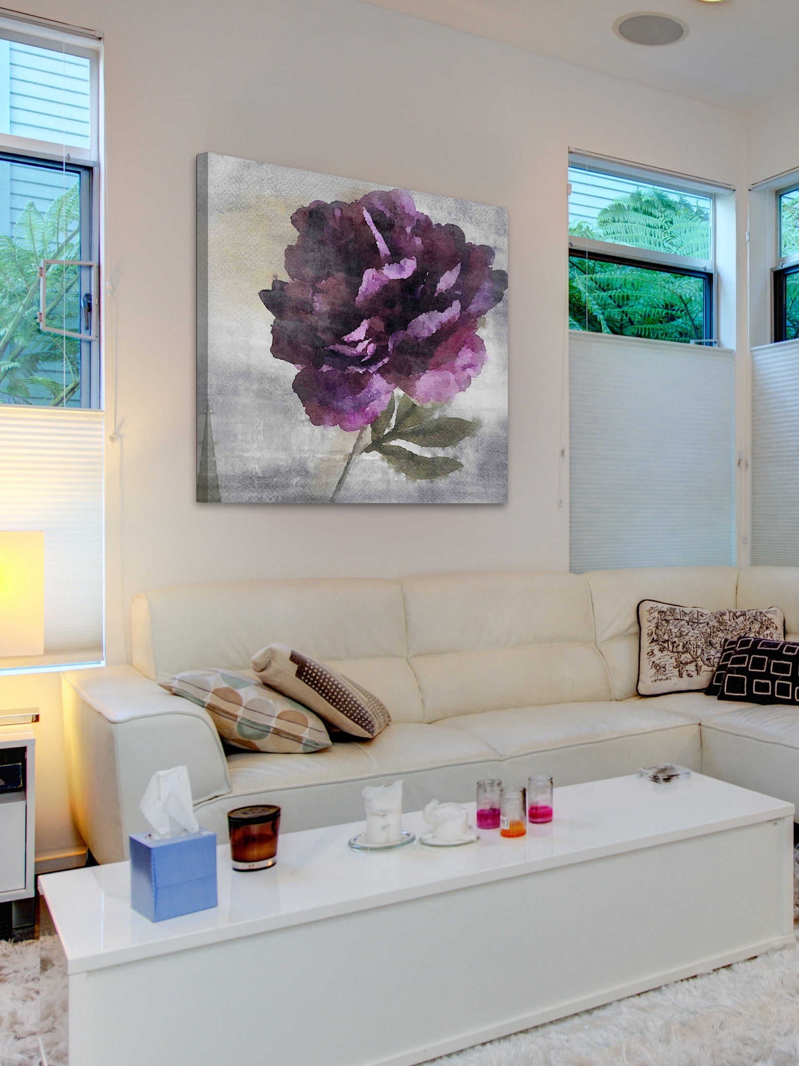 "Alone Flower" Painting Print on Wrapped Canvas