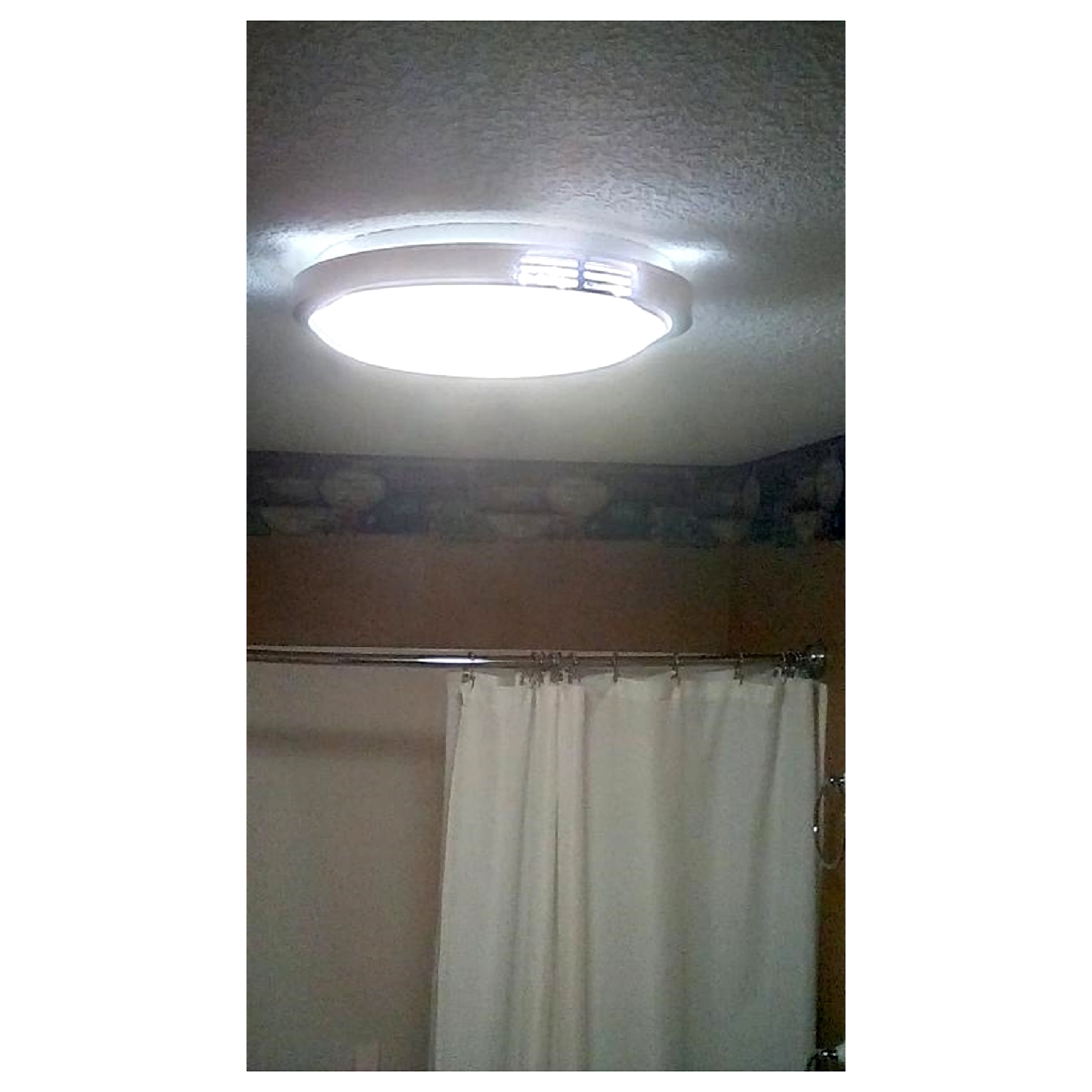100 CFM Bathroom Ventilation Exhaust Fan with Decorative LED Light in Brushed Nickel Trim