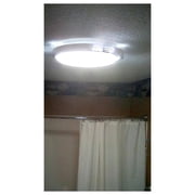 100 CFM Bathroom Ventilation Exhaust Fan with Decorative LED Light in Brushed Nickel Trim