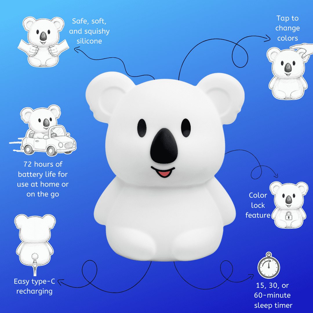 LumiPets&reg; Keith the Koala- Children's Touch Night Light