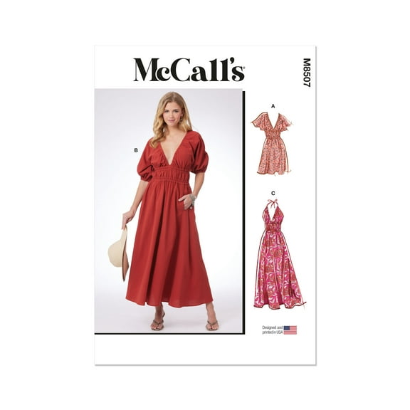 McCall's Sewing Pattern 8507 - Misses' and Women's Dresses, Size: AA (10-12-14-16-18)