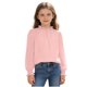 thumbnail image 1 of Crop Top Camisas de Manga Larga para las Mujeres Color Sólido Fleece Elástico de Manga Larga Puño Plegado Cuello Dulce Y Adorable Camisas de Niños para Niños Camisas de Manga Larga para Niños, 1 of 6