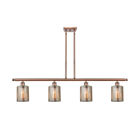 Innovations 516-4I-AC-G116-LED Cobbleskill 3 Light Island Light part of the Ballston Collection, Antique Copper
