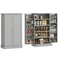 thumbnail image 1 of HOMCOM Armoire de Rangement pour Garde-Manger de Cuisine avec Étagères à 5 Niveaux Gris, 1 of 10