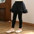 thumbnail image 4 of Gyratedream Kids Girls Leggings Pant with Tulle Ruffle Skirt Little Girls Footless Culotte, 4 of 6