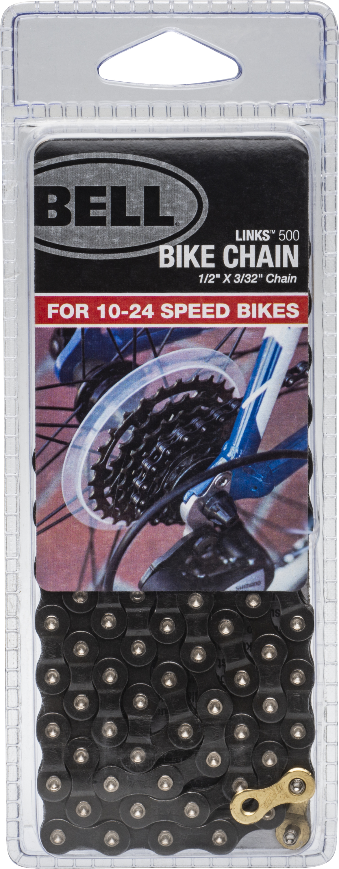 Bell Links 500 Bicycle Chain for 10-24 Speed Bikes, 1/2 inch x 3/32 inch 112 links - image 2 of 3