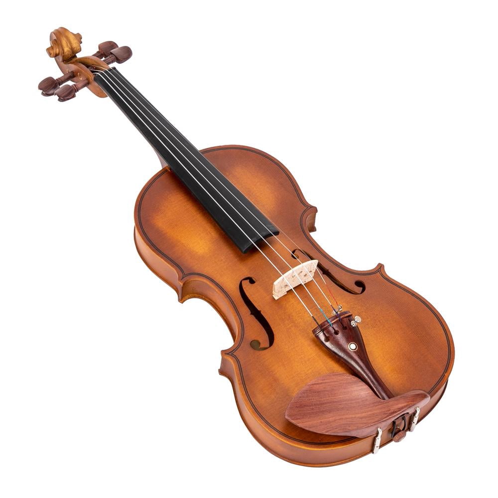 Glarry 4/4 Redwood/Maple Matte Violin w/ Case for Beginner,Natural