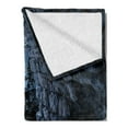 thumbnail image 2 of Gothic Soft Flannel Fleece Throw Blanket, Dark Cave the Full Moon at Night Scary Horror Medieval Artwork Print, Cozy Plush for Indoor and Outdoor Use, 70" x 90", Blue Grey, by Ambesonne, 2 of 5