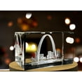 thumbnail image 2 of The Gateway Arch 3D Engraved Crystal Keepsake Souvenir, 2 of 6