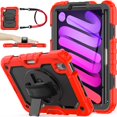 thumbnail image 1 of [PST] iPad 10.9" 10th Gen. 2022 Hard Case, Shockproof Heavy Duty Defender Case Kickstand Cover with Shoulder & Hand Strap, 1 of 4