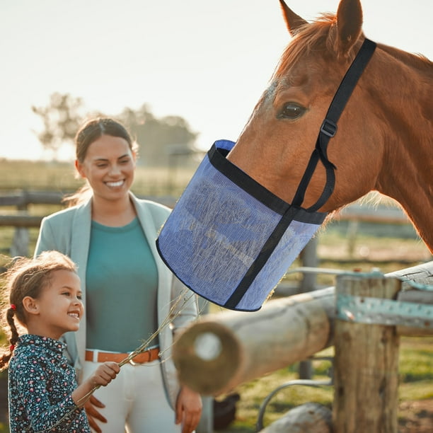 Wekvgz 2Pcs Horse Feed Bag Breathable Mesh Feed Bucket Mesh Designed Feeding Bag Adjustable Feed Bag Easy to Carry Feed Bucket for Feeding Horses Walmart Business Supplies
