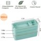 thumbnail image 4 of Lunch Box, Fiambrera Bento Box de Almuerzo Contenedor Bundle Divider Estilo, Con Una Bolsa de Almuerzo, Lonchera Contenedor Cubiertos Incluidos, Eco Friendly, Caja Almuerzo Verde+Negros, 4 of 4