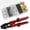 RED SET, variant on Wire Rope Crimping Tool with Cutter + 500pcs Crimp Sleeves Set Effort-Saving Fishing Crimping Pliers Stainless Steel Fishing Wire Crimper Tool, 4 Size Crimp Sleeves Fishing Tackle Pliers