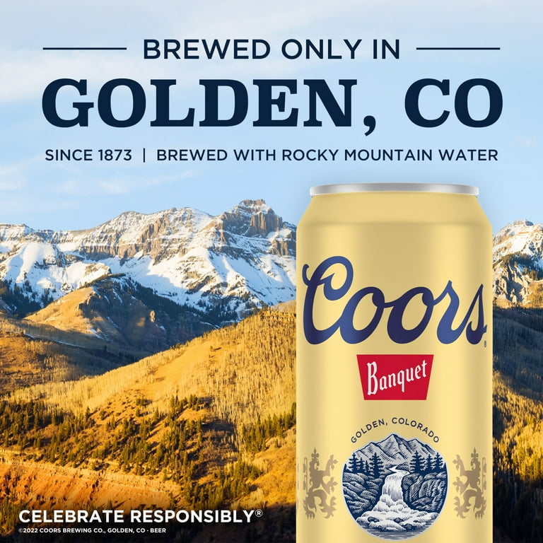 Coors Banquet Beer, 30 Pack, 12 fl oz Aluminum Cans, 5.0% ABV, Domestic Lager