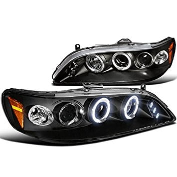 - Spec-D Tuning 2LHP-ACD98JM-TM Honda Accord Led Black Projector Halo Head Lights
