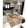 thumbnail image 4 of Modern Shaggy Rug Abstract Geometric Rug Indoor for Living Room Bedroom Design 1523 (5x8 (5'2"x7'5"),Beige), 4 of 6