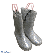 Western Chief Little Girls Toddler Light Up Waterproof Rain Boot - Choose Size / Color (Sparkle Silver Rose, 7)