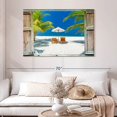 thumbnail image 2 of Elephant Stock Window To Maldives Shore Wall Art - Beach Canvas Canvas - 48" x 32", 2 of 8