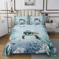 thumbnail image 1 of Erosebridal Sea Turtle Coverlet Set King, Watercolor Bedding Set, Ocean Animals Decor, 3 Pieces, 1 of 5
