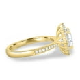 thumbnail image 5 of ESTE ORIGIN 1.50Ct Round Cut Lab-Grown Diamond Halo Engagement Ring – Vintage Pavé Band in 18K Yellow Gold for Women, 5 of 8