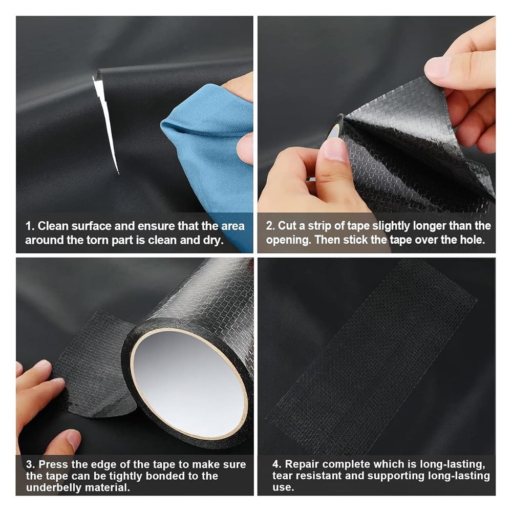 NOGIS Underbelly RV Tape 6” x 19.7Ft Premium Belly Material Waterproof Wearing Resistant Repair Fabric Tape for Belly Tears Holes Cuts of Motorhome Trailer RV Camper