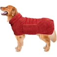thumbnail image 1 of GHSDFBB Dog Bathrobe Towel Dog Drying Coat-Dry Fast Dog Bag-Pineapple Grid Fast Drying Super Absorbent Pet Dog Cat Bath Robe Towel-Red-S, 1 of 7