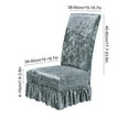thumbnail image 3 of Thickened Velvet Stretch Chair Cover with Skirt, High-Elastic Universal Slipcover for High-Back Dining Chairs – Wrinkle-Free, Non-Slip Seat Protector for Home Hotel Wedding Banquet Decor, 3 of 6