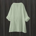 thumbnail image 4 of XuJwPNcy Women's Cotton Linen Shirts Button V Neck Long Sleeve Tops Baggy Solid Color Trendy Dressy Blouses, 4 of 5
