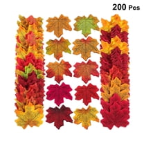 RUNROTOO 200Pcs Artificial Maple Leaves Assorted Color Decorative Diy Element For House Decor And Party 8Cm