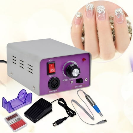 Professional Electric Acrylic Nail Drill File Machine Tool Kit Pedicure Machine Set (Best Home Pedicure Tool)
