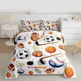 thumbnail image 2 of Homewish Est Sleep Sports Queen Comforter Set, Kawaii Rugby Football Bedding Sets, 3pcs, 2 of 8