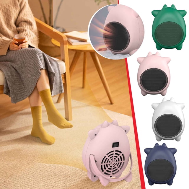 Up to 40% off Gifts Oefntac Small Fan New Products In Winter,Adorable Heaters,Small Indoor Heating Heaters,Mini Household Fast Heating Desktop Heaters