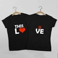 thumbnail image 2 of TIHLMK Men's T-shirts Men Couples Lover Valentine's Day Short Sleeve Love Letter Print T Shirts Tops, 2 of 7