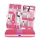 thumbnail image 1 of Juego de manicura de 18 piezas, cortauñas de pedicura, kit de higiene de viaje, cortador profesional de acero inoxidable, juego de cuidado, tijeras, pinzas, cuchillo, herramientas para recoger orejas, 1 of 5