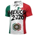 thumbnail image 2 of 2026 Soccer Cup Jersey for Men, Polo Collar Short Sleeve Country Flag & Ball Graphic Top - Moisture-Wicking Fan Tee for Stadium & Daily Outings Green XL, 2 of 5