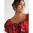 thumbnail image 3 of Sofia by Sofia Vergara Women's Ruffle Off Shoulder Maxi Dress, Above Ankle Length, Sizes XS-XXXL, 3 of 5